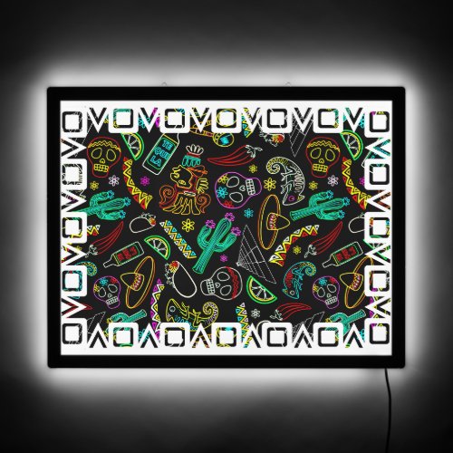 Mexico Fiesta Pattern  LED Sign