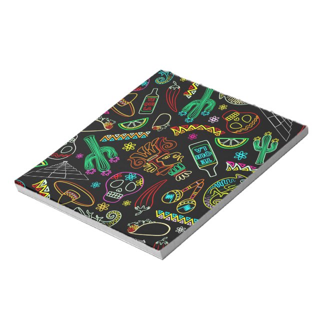 Mexico Fiesta Pattern  Notepad (Rotated)