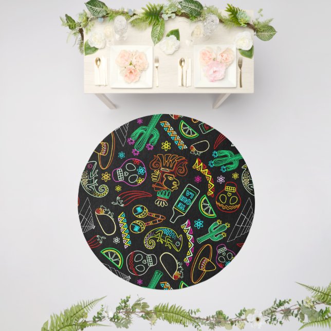 Mexico Fiesta Pattern  Outdoor Rug (Insitu (Wedding 2))