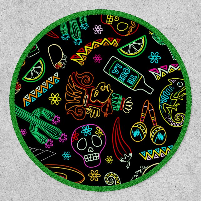 Mexico Fiesta Pattern  Patch (Front)