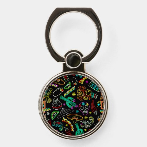Mexico Fiesta Pattern  Phone Ring Stand