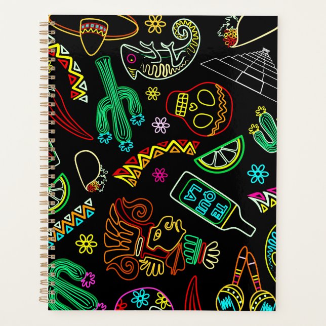 Mexico Fiesta Pattern  Planner (Front)