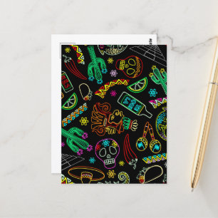 Mexico Fiesta Pattern  Postcard