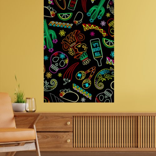 Mexico Fiesta Pattern  Poster