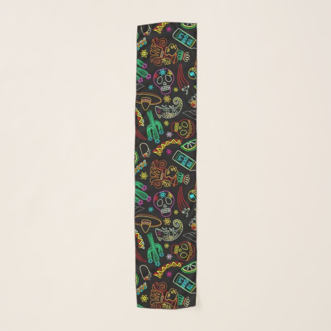 Mexico Fiesta Pattern  Scarf (Front)
