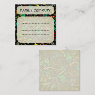 Mexico Fiesta Pattern Square Business Card