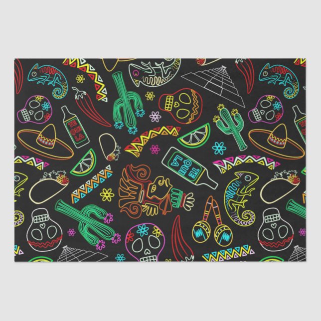 Mexico Fiesta Pattern  Tissue Paper (Front)