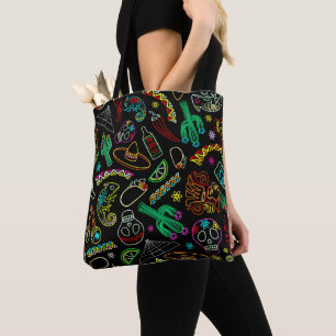 Mexico Fiesta Pattern Tote Bag