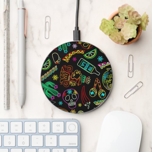 Mexico Fiesta Pattern  Wireless Charger