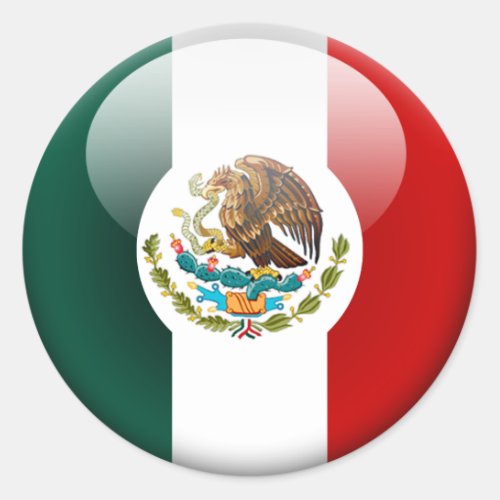 Mexico Flag 20 Classic Round Sticker