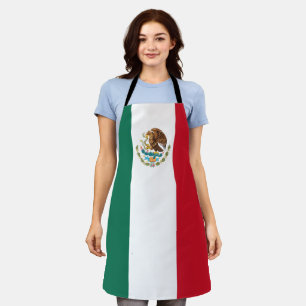 Mexico Flag, Bandera de Mexican Republic Apron