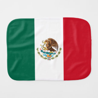 Mexico Flag, Bandera de Mexican Republic Baby Burp Cloth