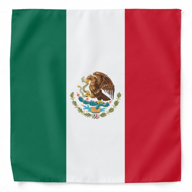Mexico Flag, Bandera de Mexican Republic Bandana (Front)
