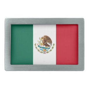 Mexico Flag, Bandera de Mexican Republic Belt Buckle