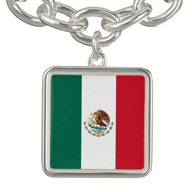 Mexico Flag, Bandera de Mexican Republic Bracelet (Design)