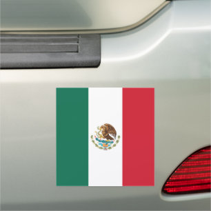 Mexico Flag, Bandera de Mexican Republic Car Magnet