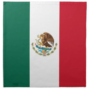 Mexico Flag, Bandera de Mexican Republic Cloth Napkin
