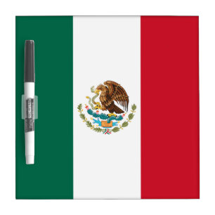 Mexico Flag, Bandera de Mexican Republic Dry Erase Board