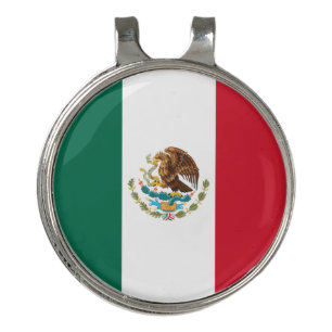 Mexico Flag, Bandera de Mexican Republic Golf Hat Clip