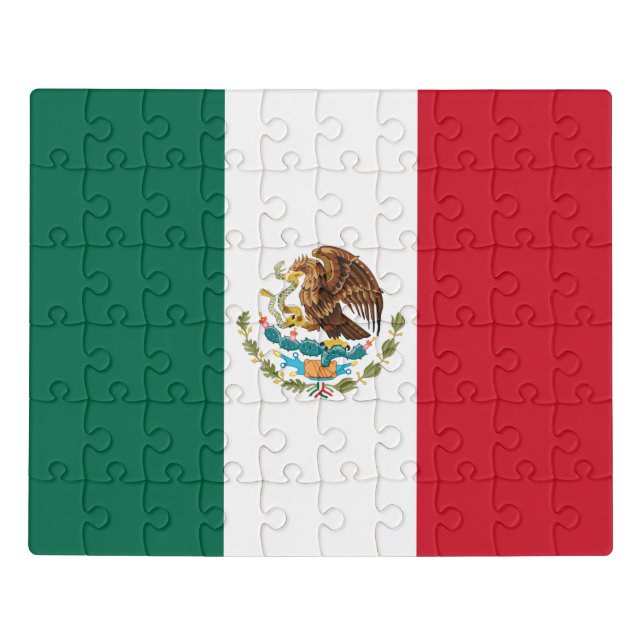 Mexico Flag, Bandera de Mexican Republic Jigsaw Puzzle (Puzzle Horizontal)