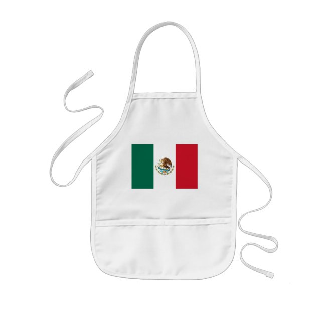 Mexico Flag, Bandera de Mexican Republic Kids' Apron (Front)