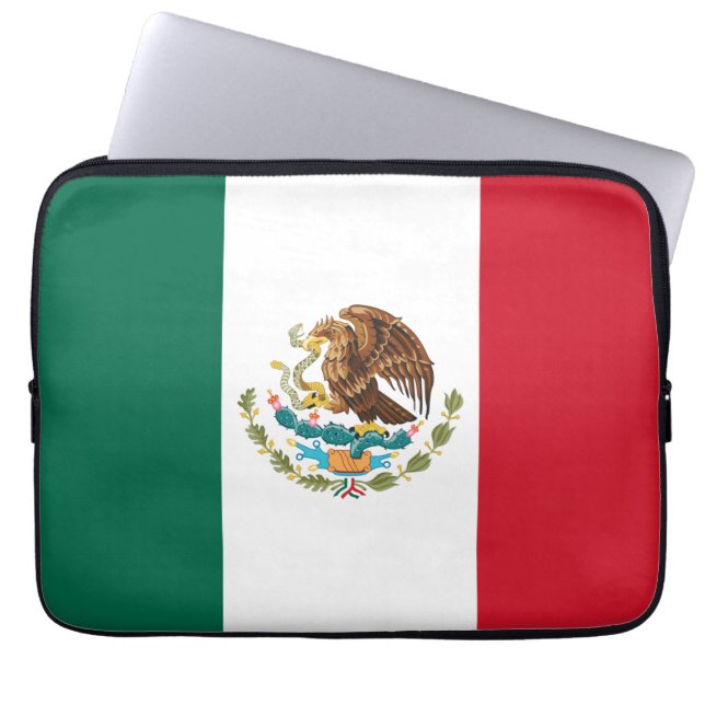 Mexico Flag, Bandera de Mexican Republic Laptop Sleeve (Front)