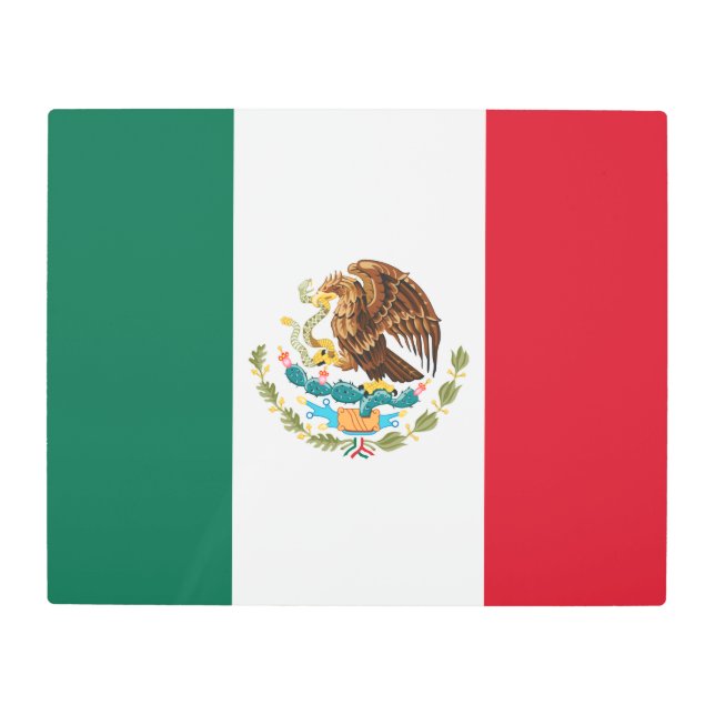 Mexico Flag, Bandera de Mexican Republic Metal Print (Front)
