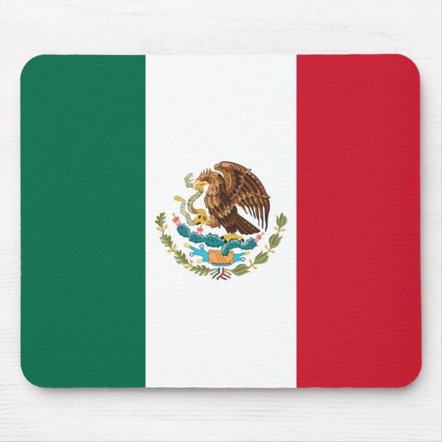 Mexico Flag, Bandera de Mexican Republic Mouse Pad (Front)