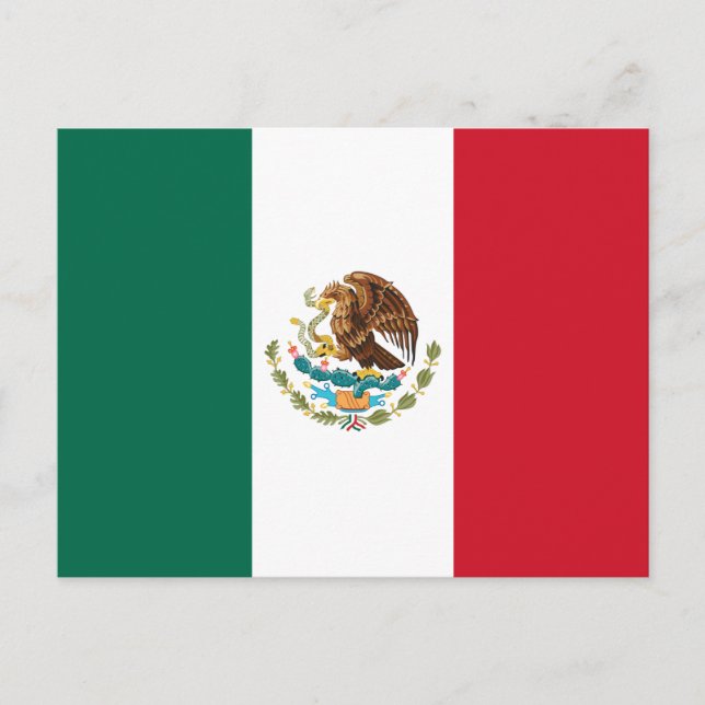 Mexico Flag, Bandera de Mexican Republic Postcard (Front)