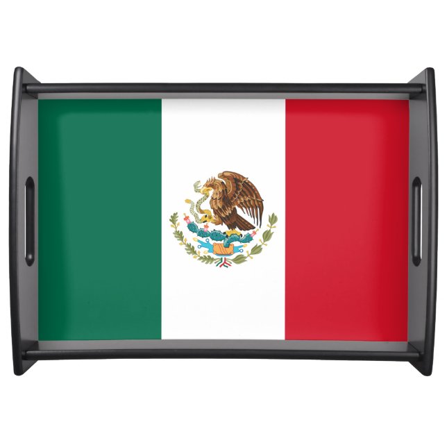 Mexico Flag, Bandera de Mexican Republic Serving Tray (Front)