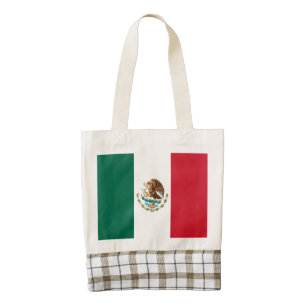 Mexico Flag, Bandera de Mexican Republic Zazzle HEART Tote Bag