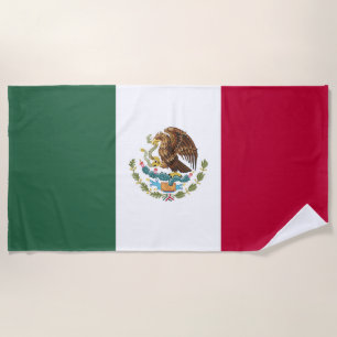 Mexico flag beach towel