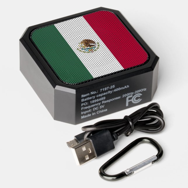 Mexico flag bluetooth speaker (Laydown)