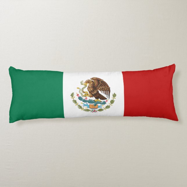 Mexico Flag Body Pillow (Back)