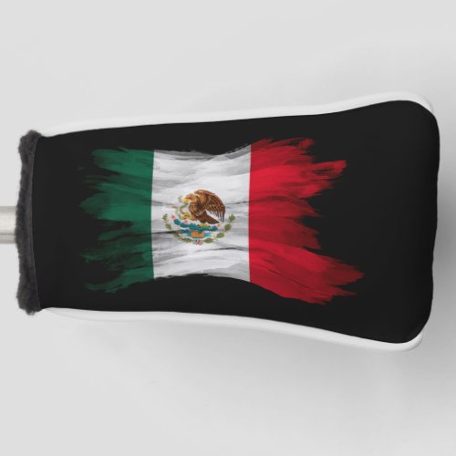 Mexico flag brush stroke national flag golf head cover
