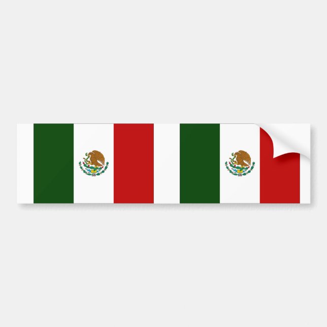 Mexico flag bumper sticker (Front)