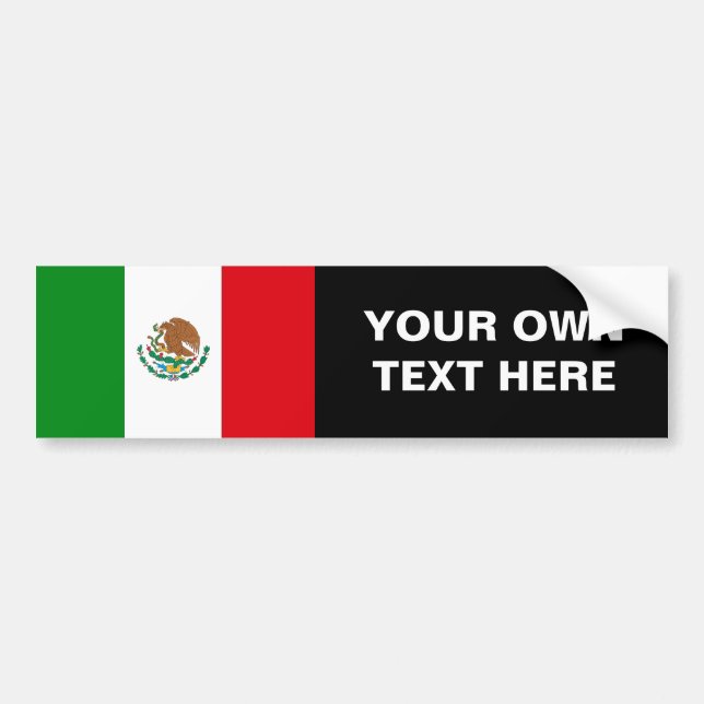 Mexico Flag Bumper Sticker (Front)