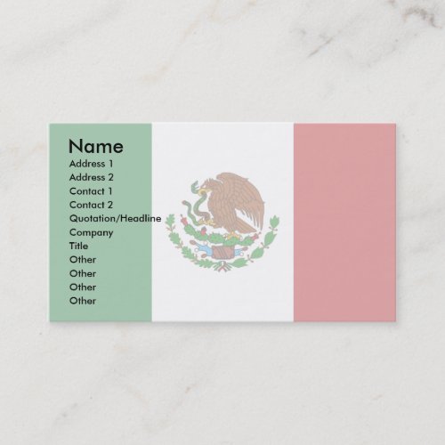 Mexico Flag Business Card