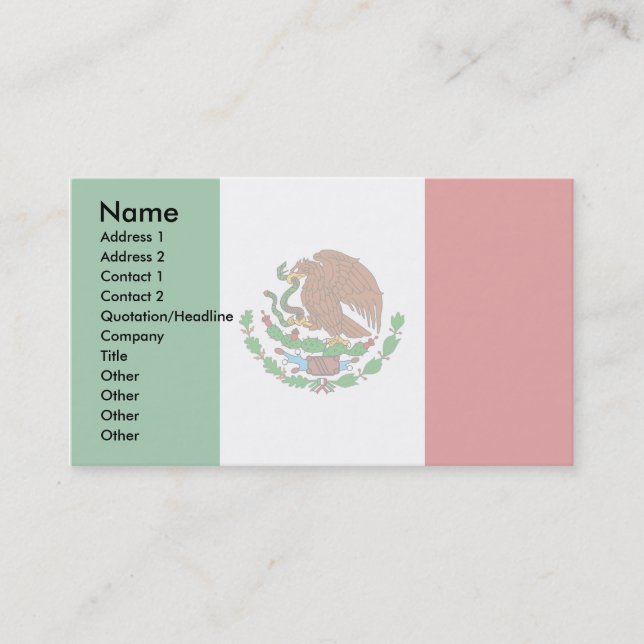 Mexico Flag Business Card (Front)