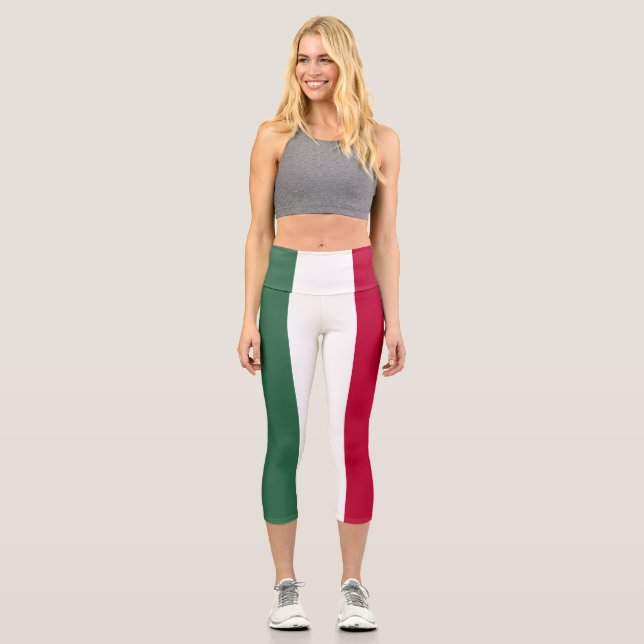 Mexico flag capri leggings (Front)