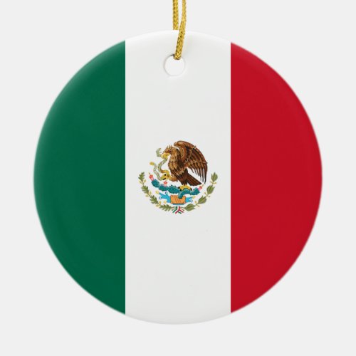 Mexico Flag Ceramic Ornament