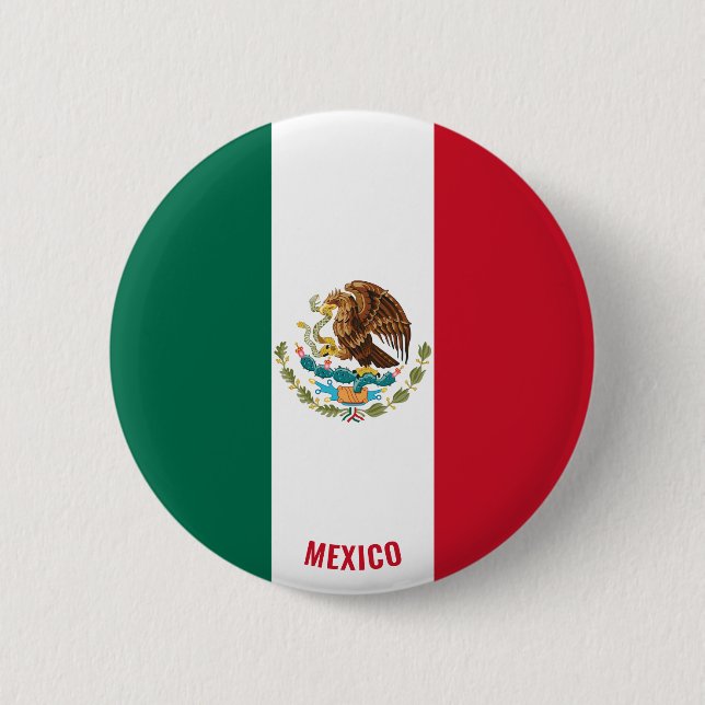 Mexico Flag Charming Patriotic Button (Front)