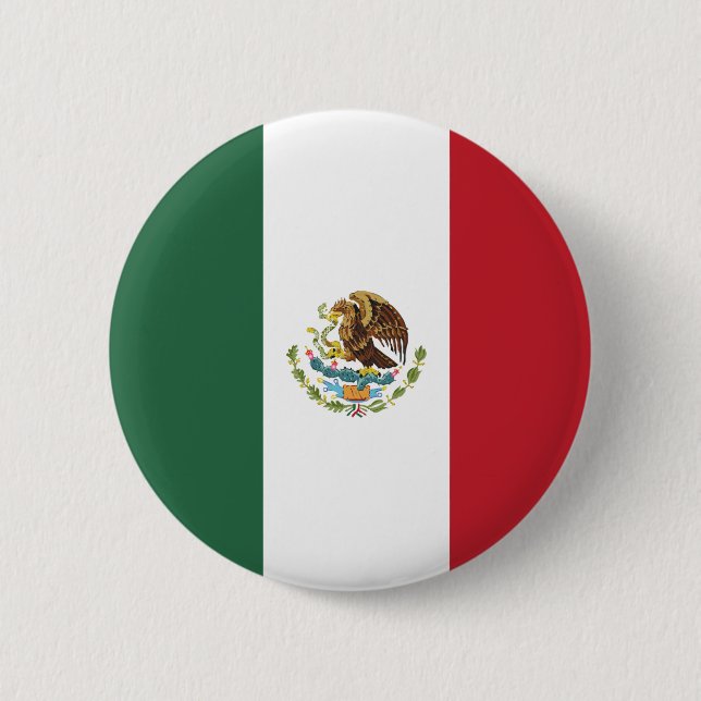 Mexico Flag Circle Button (Front)