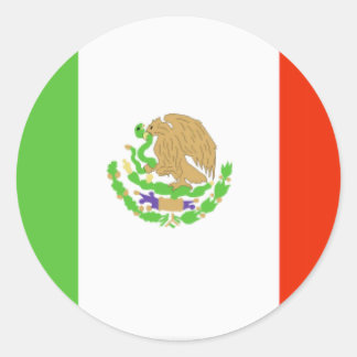 Mexico Flag Classic Round Sticker