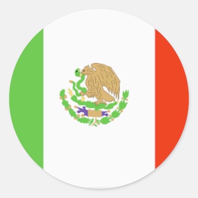 Mexico Flag Classic Round Sticker (Front)