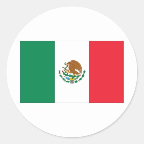 Mexico Flag Classic Round Sticker