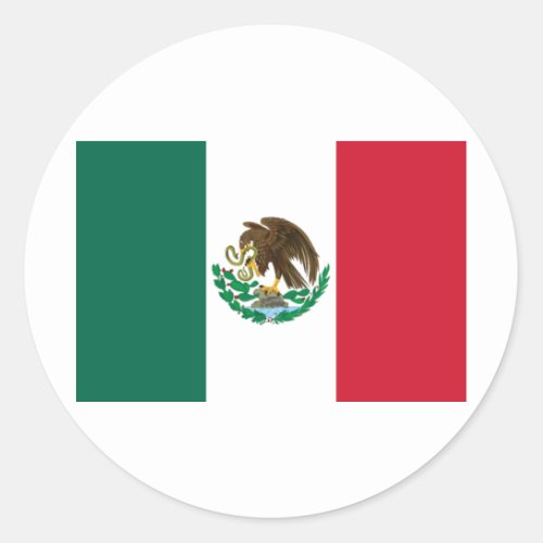 Mexico Flag Classic Round Sticker