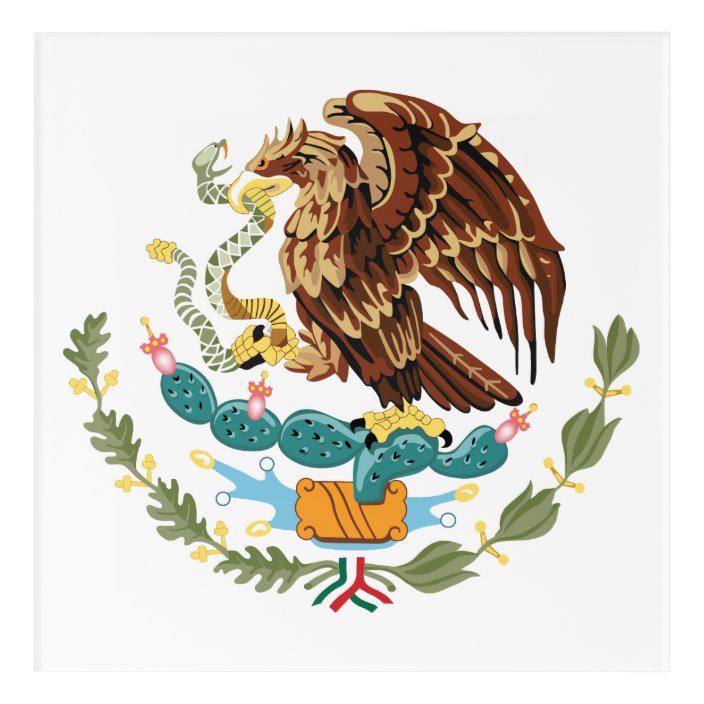 Mexico Flag Coat of Arms Acrylic Acrylic Print | Zazzle.com