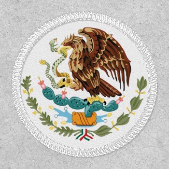 Mexico Flag Coat Of Arms Patch by windyone at Zazzle
