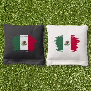 Mexico flag cornhole bags